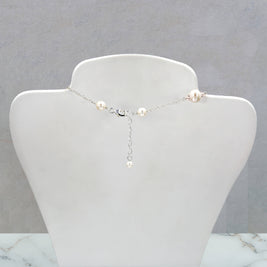 Pearl Crystal Lariat Necklace