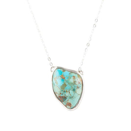 Abstract Turquoise and Sterling Silver Necklace