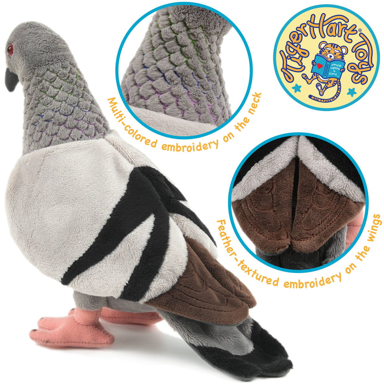 Pepper The Pigeon | 8.5 Inch Stuffed Animal Plush Bird