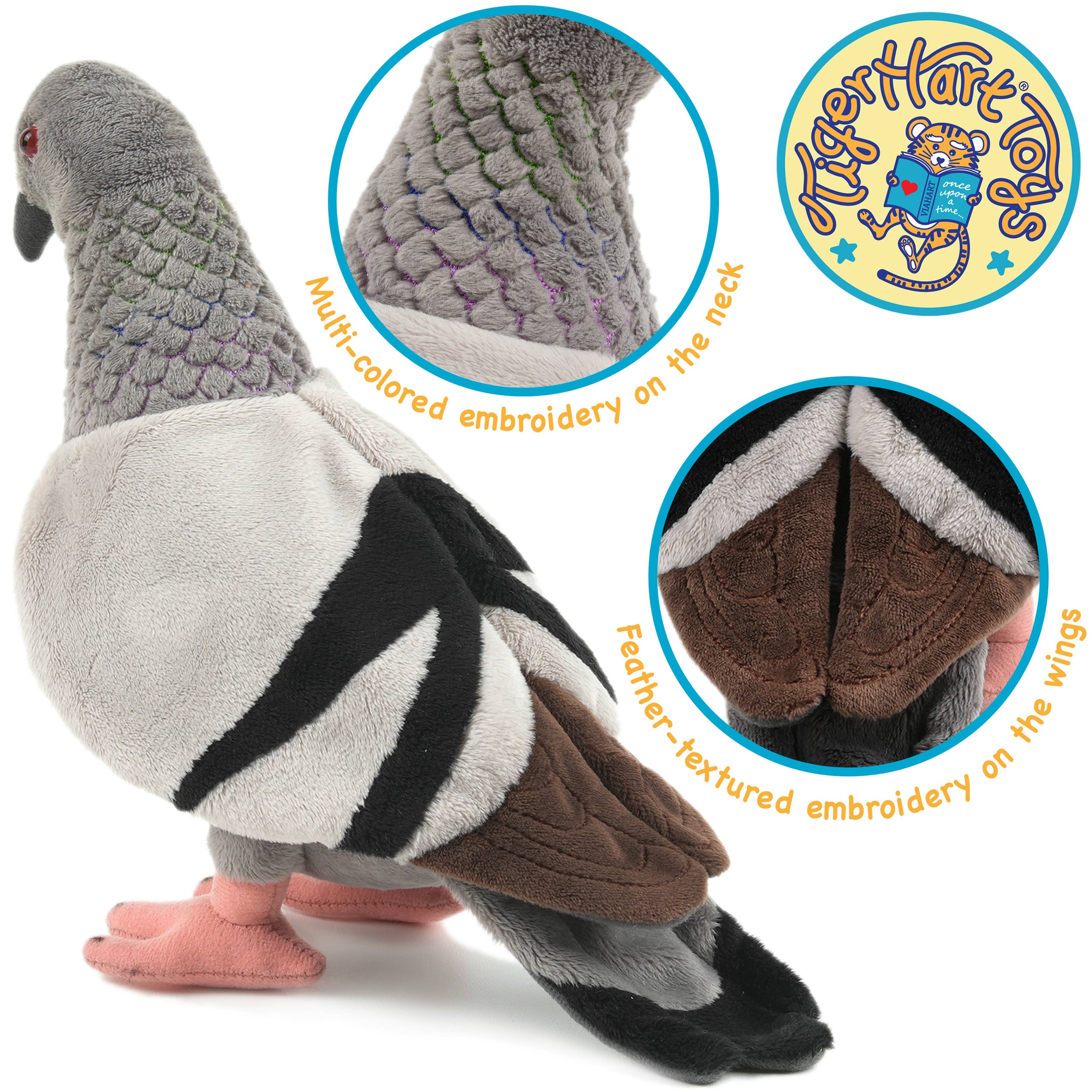 Pepper The Pigeon | 8.5 Inch Stuffed Animal Plush Bird