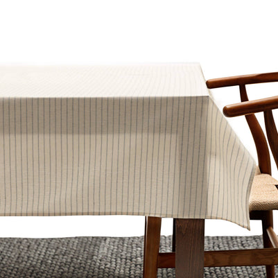 Natural Tablecloth Modern Stripes – Recycled Cotton, 3 Sizes