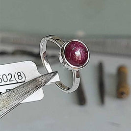 Natural Hand Cut Stone Ring  - Mysterious Star Ruby
