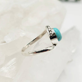 Turquoise Abstract Silver Ring