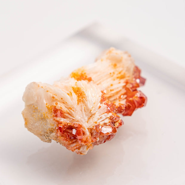Vanadinite on Barite Specimen
