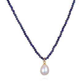 Lapis Pearl Choker
