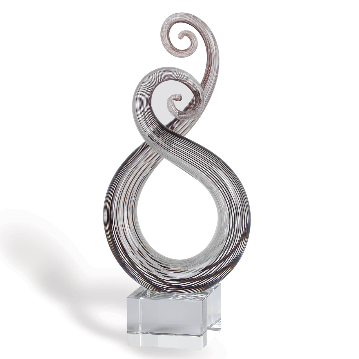 Entangle Murano Style Art Glass Centerpiece H10