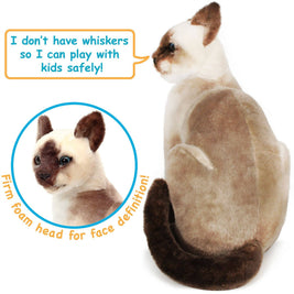 Stefan The Siamese Cat | 13 Inch Stuffed Animal Plush | By TigerHart Toys