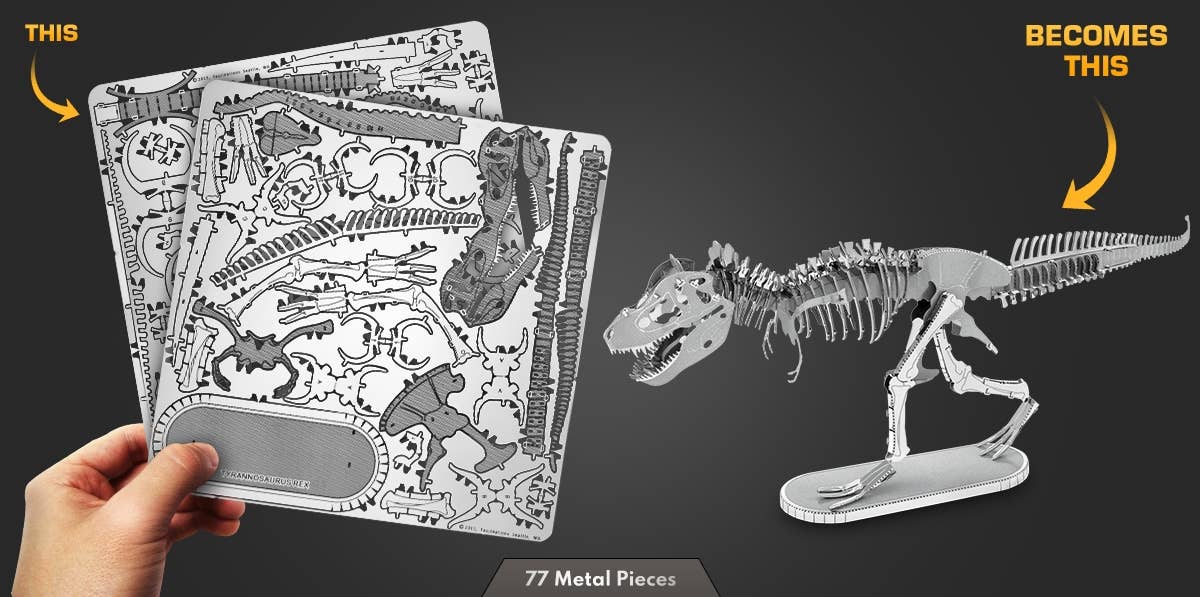Steel Model Kit (small) - Tyrannosaurus Rex Skeleton
