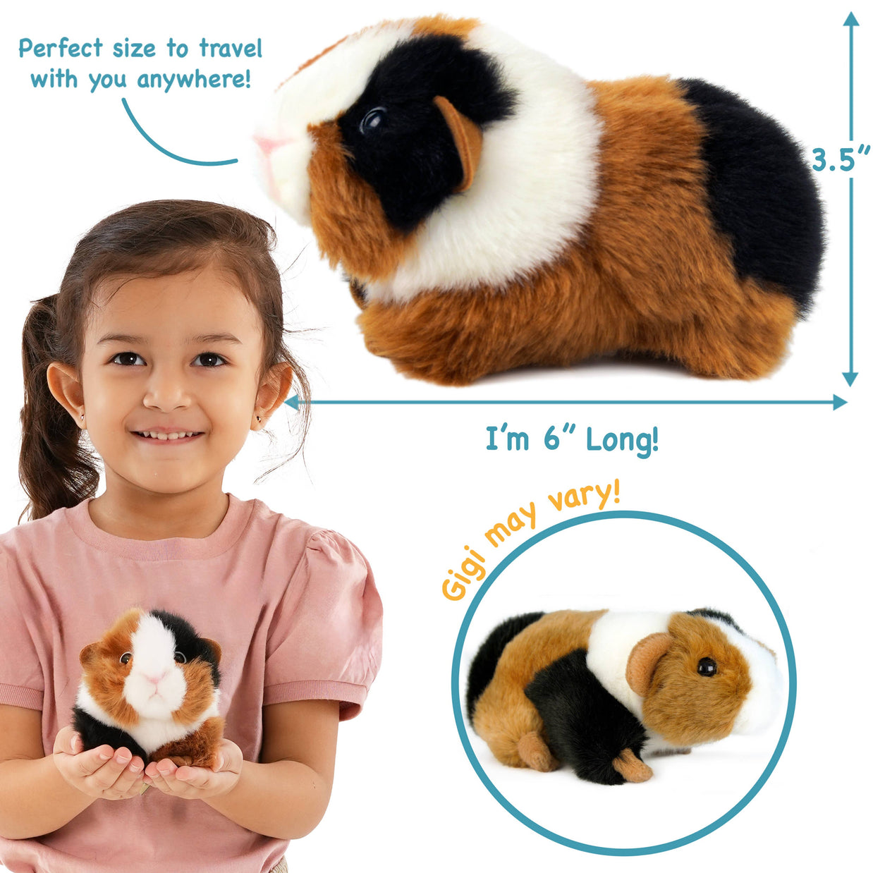 Gigi The Guinea Pig | 7 Inch Stuffed Animal Plush