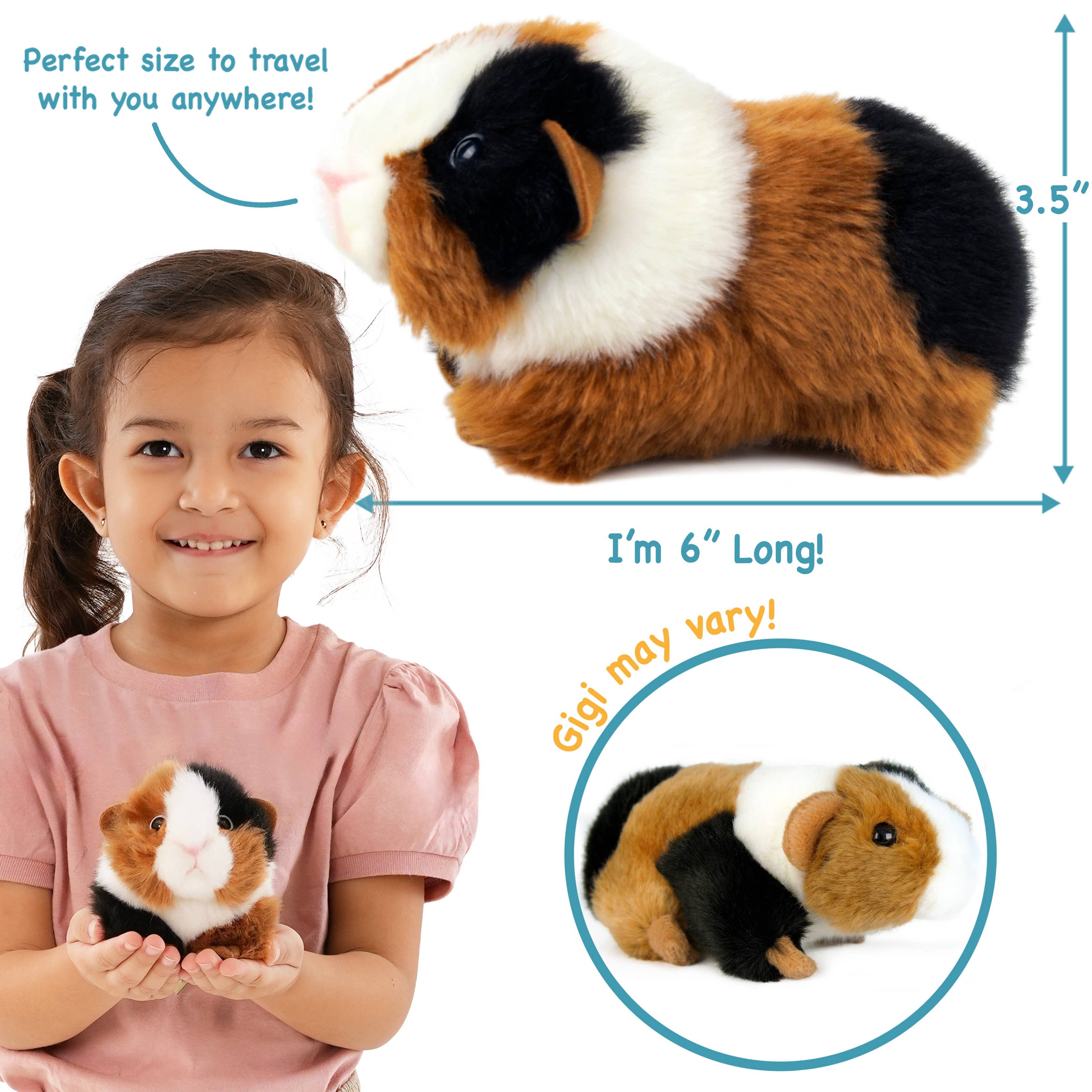 Gigi The Guinea Pig | 7 Inch Stuffed Animal Plush