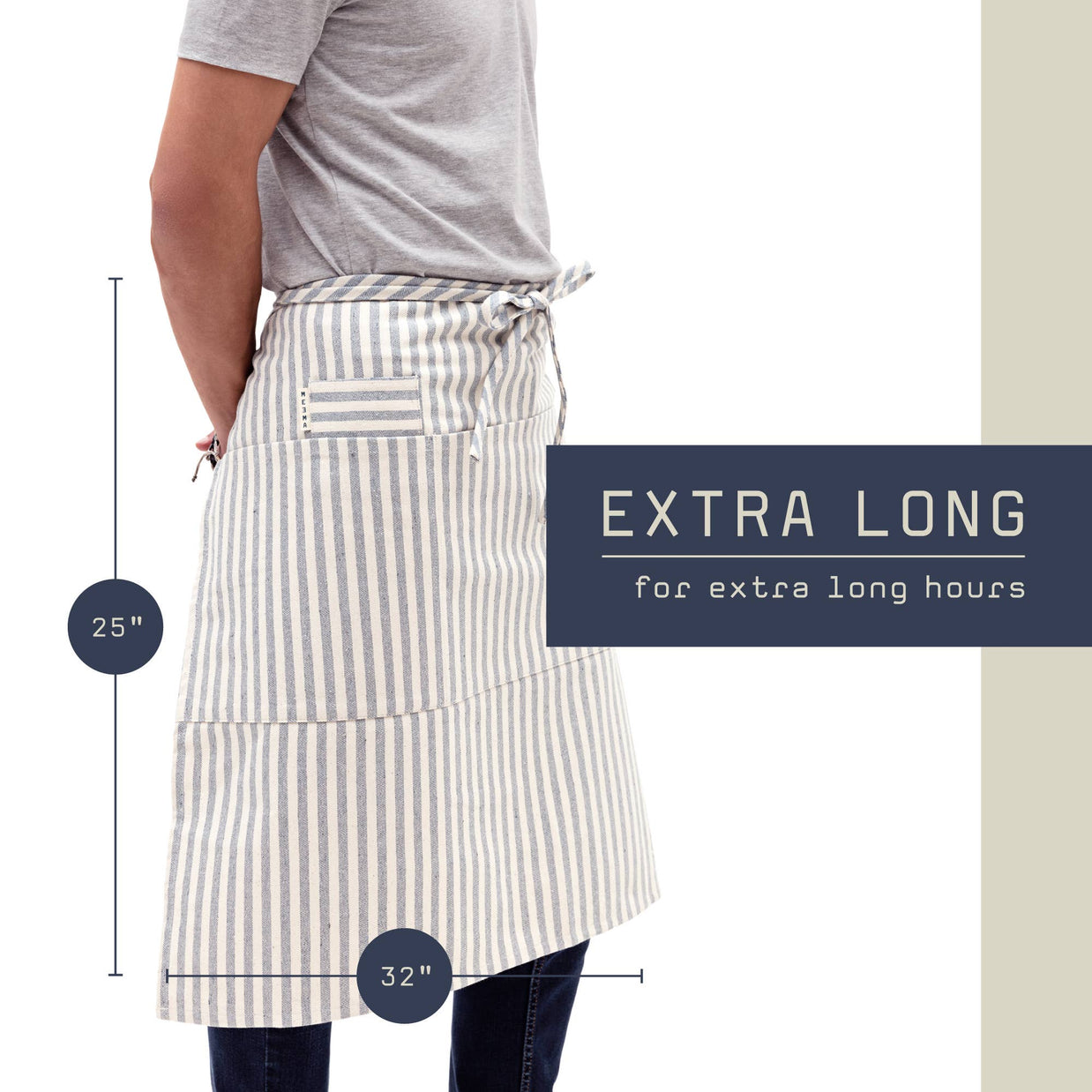 Striped Cotton Bistro Apron