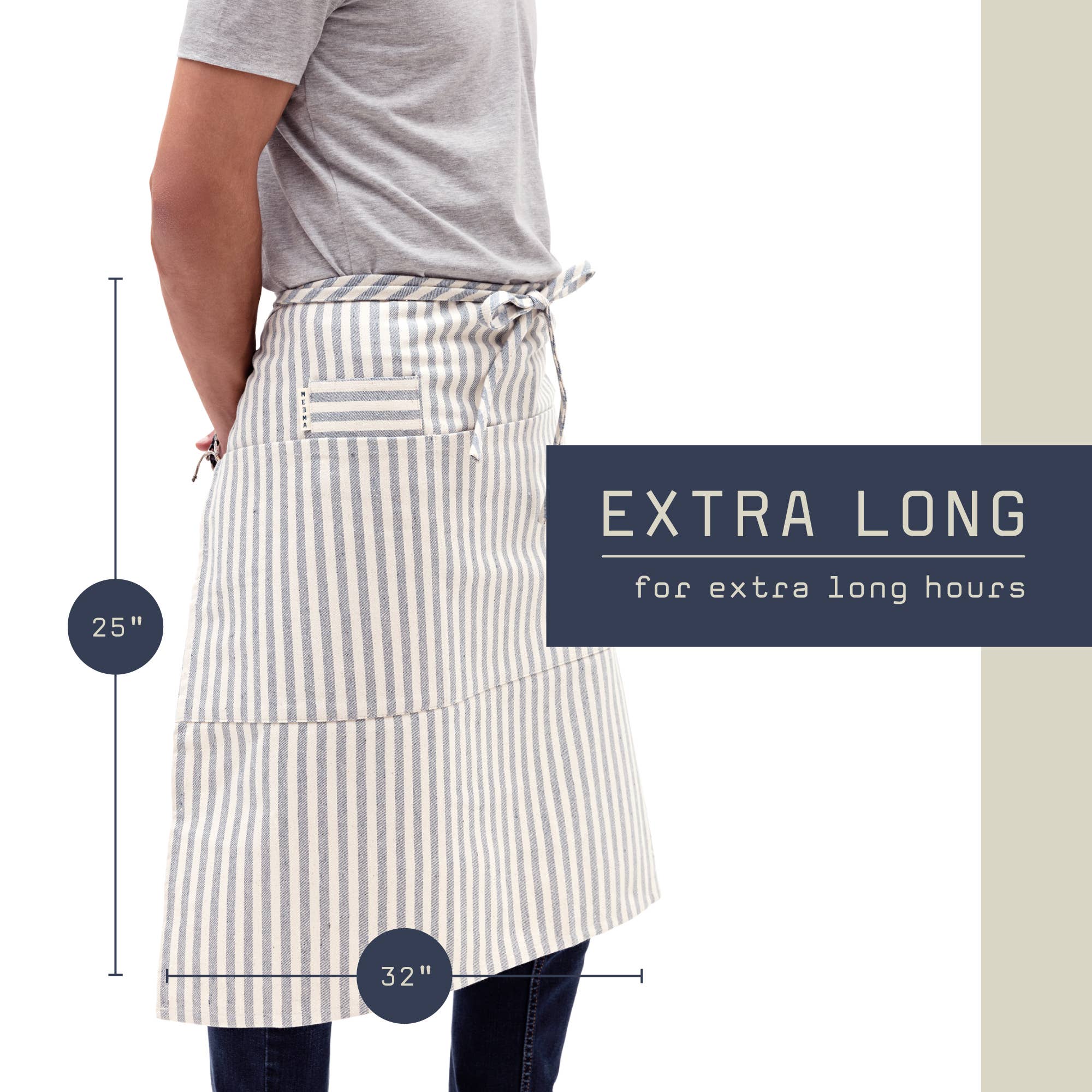 Striped Cotton Bistro Apron