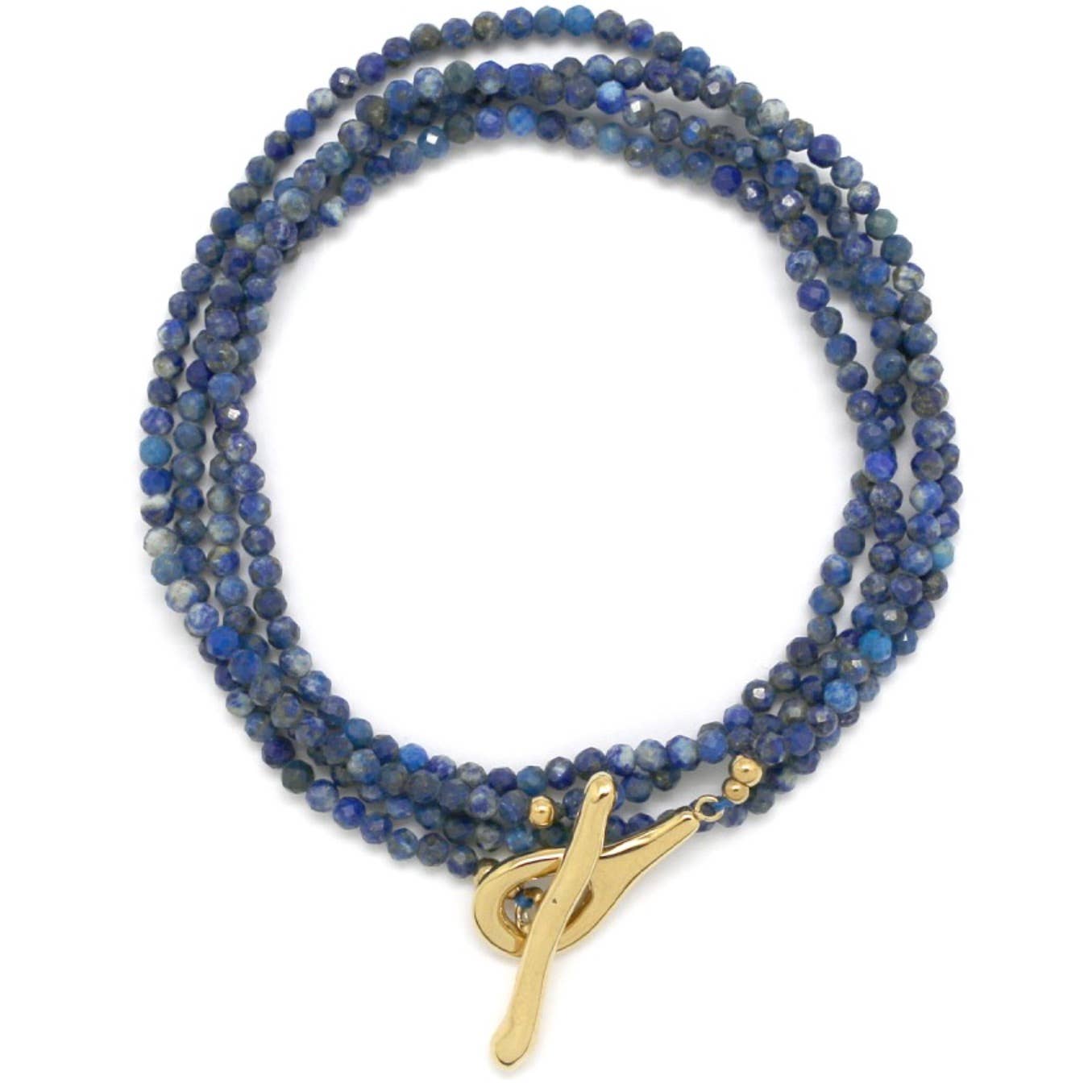 Luxury Faceted Lapis Lazuli Stone Long Necklace