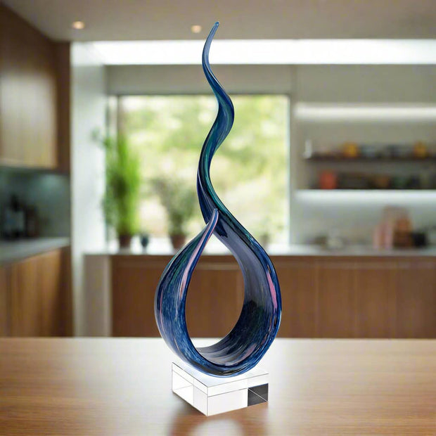 Murano Style Art Glass Monet 19" Centerpiece