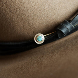 Gibbon Hat Pin // Turquoise // 3.5