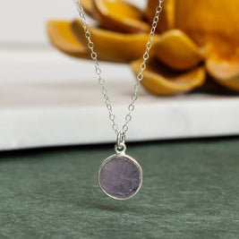 Amethyst Pendant Necklace 925 Sterling Silver Chain