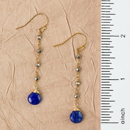 Blue Moon Lapis Simple Earrings