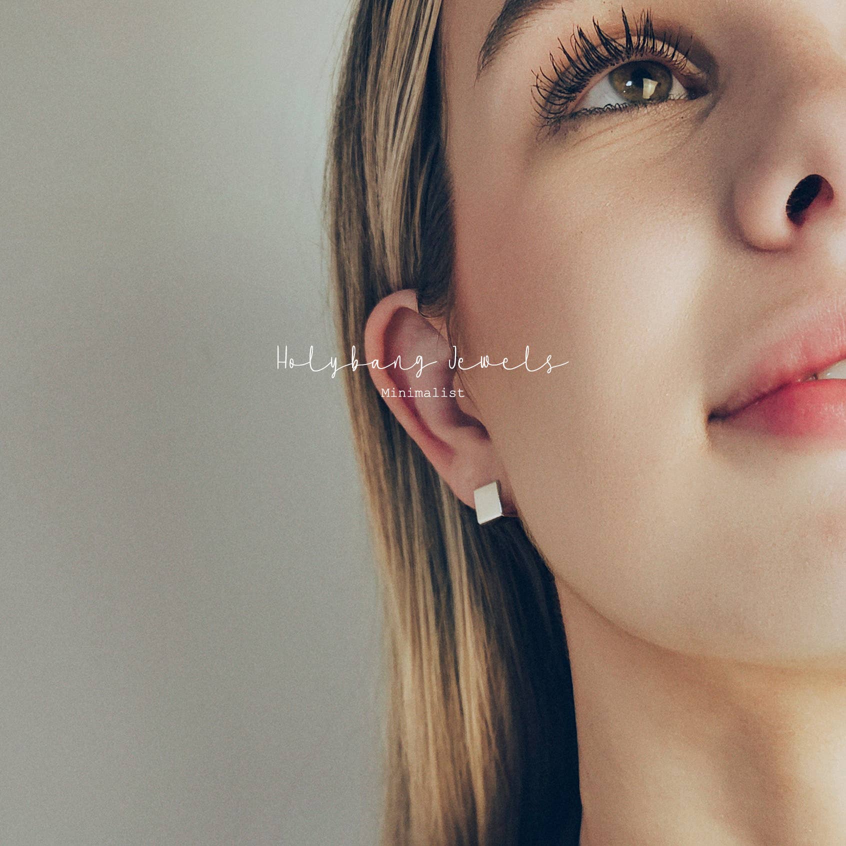 SQUARE HUGGIE EARRINGS - 6mm Silver