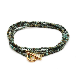 Luxury Faceted African Turquoise Necklace or Bracelet