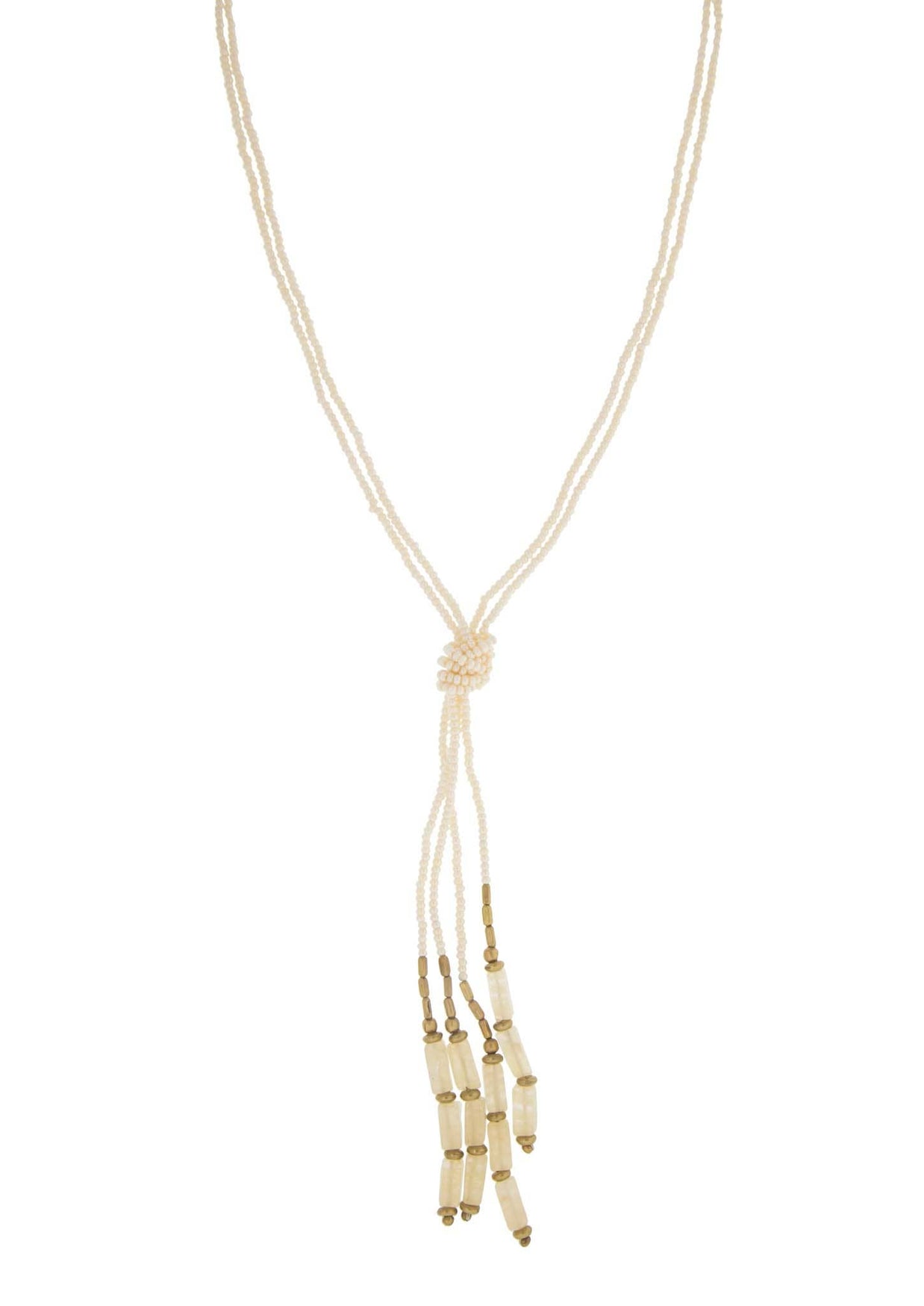 Hema Knot Necklace- Cream
