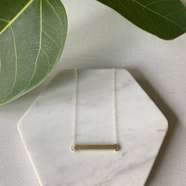Brass bar necklace