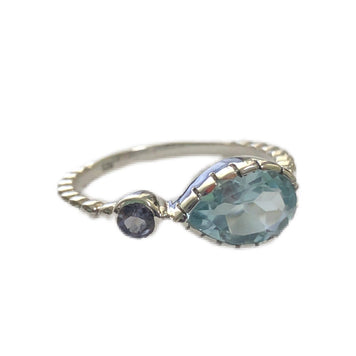Blue Topaz Iolite Sterling Silver Ring