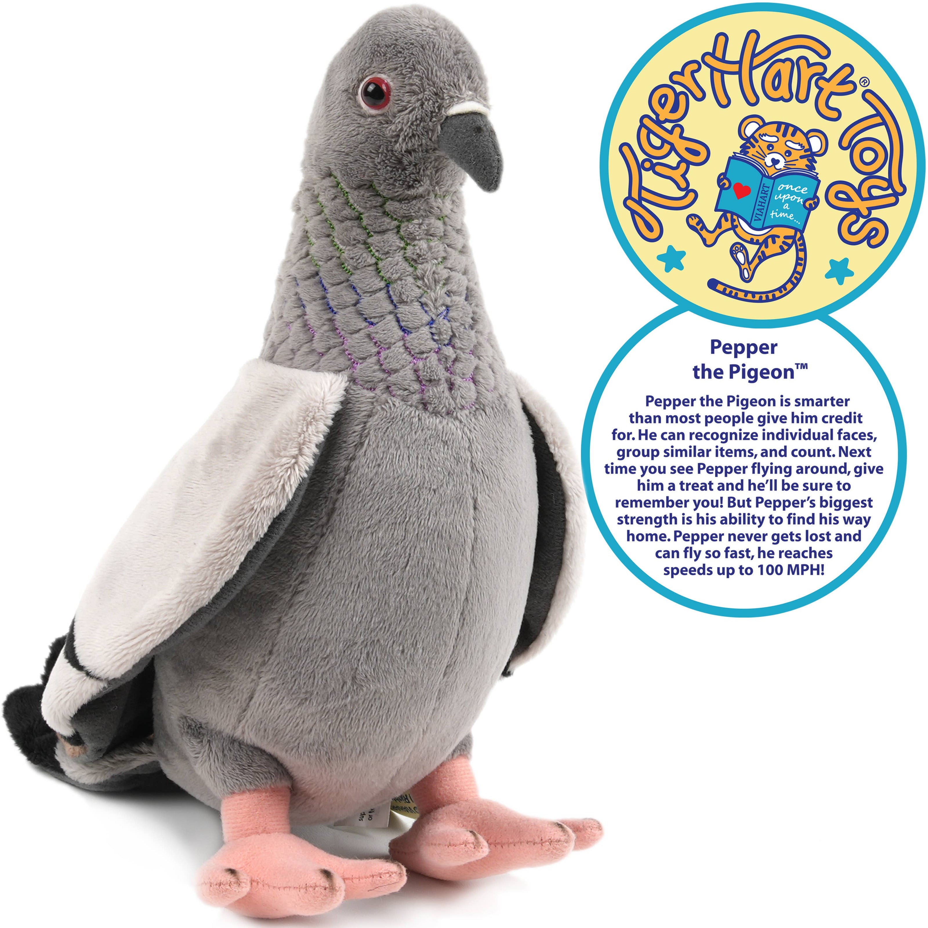 Pepper The Pigeon | 8.5 Inch Stuffed Animal Plush Bird