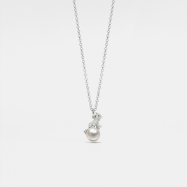 Silver Cat Pearl Charm Necklace and Earrings Set