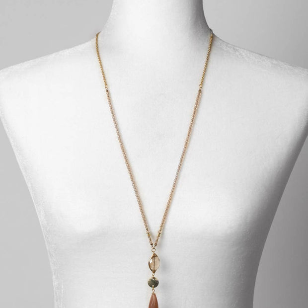 Solace 30-32" Crystal With Moonstone Statement Necklace