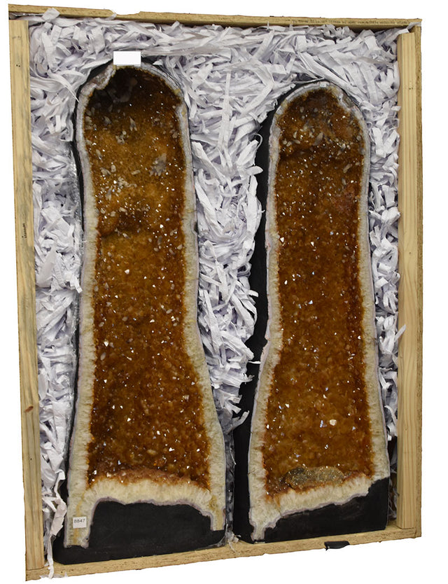 Citrine Cathedral Pair 41"H 204.8 lbs