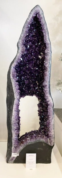 Collector Grade Amethyst Cathedral Window "Shark Bite" Showpiece