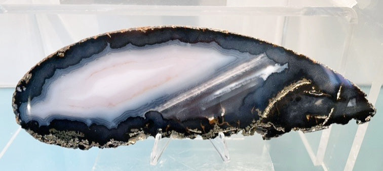Beautifully Patterned Agate Slice - approx. 8 in
