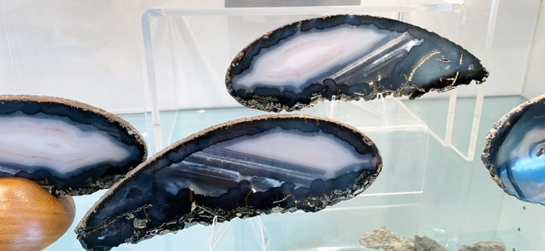 Beautifully Patterned Agate Slice - approx. 8 in