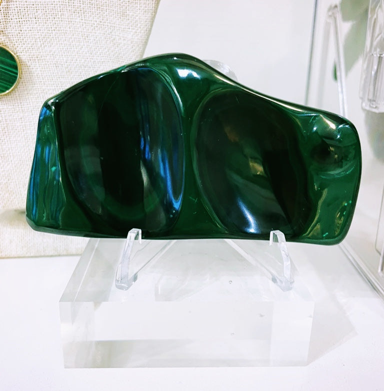 Malachite, Free Form Polished Specimen 4.25" x 2.25"