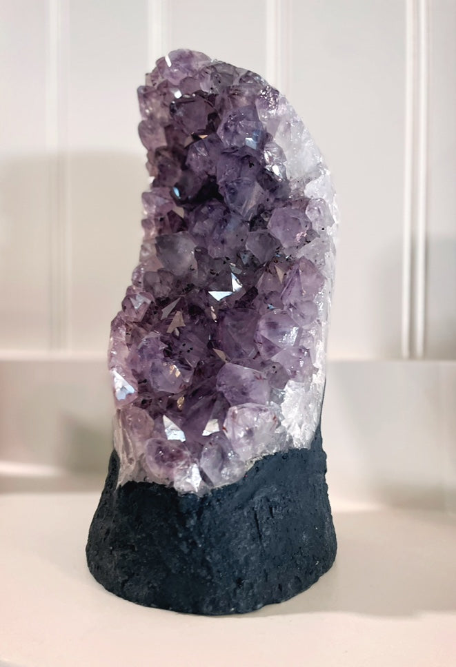 Decor Amethyst Cut Base - 9.5"
