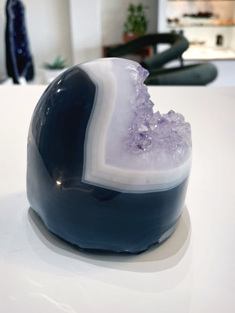 Polished Amethyst Geode "Pac-Man"