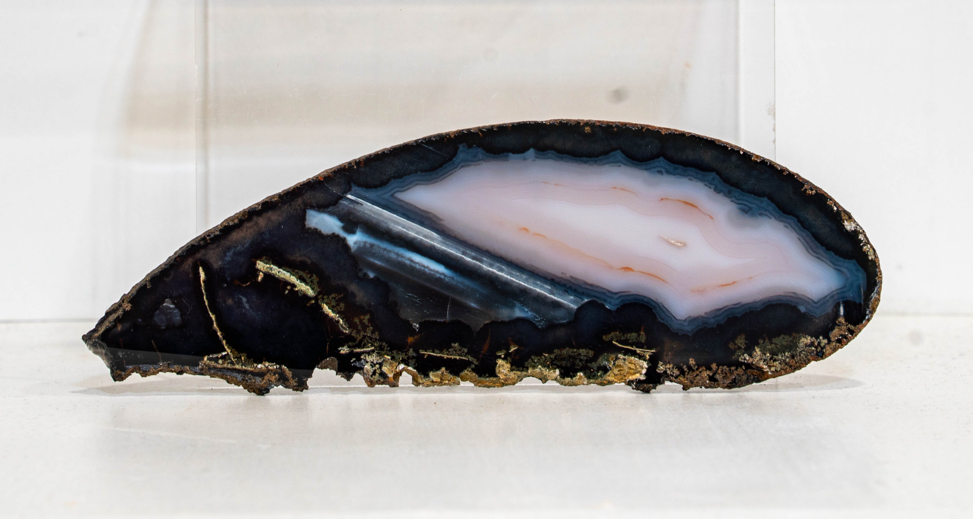 Beautifully Patterned Agate Slice - approx. 8 in