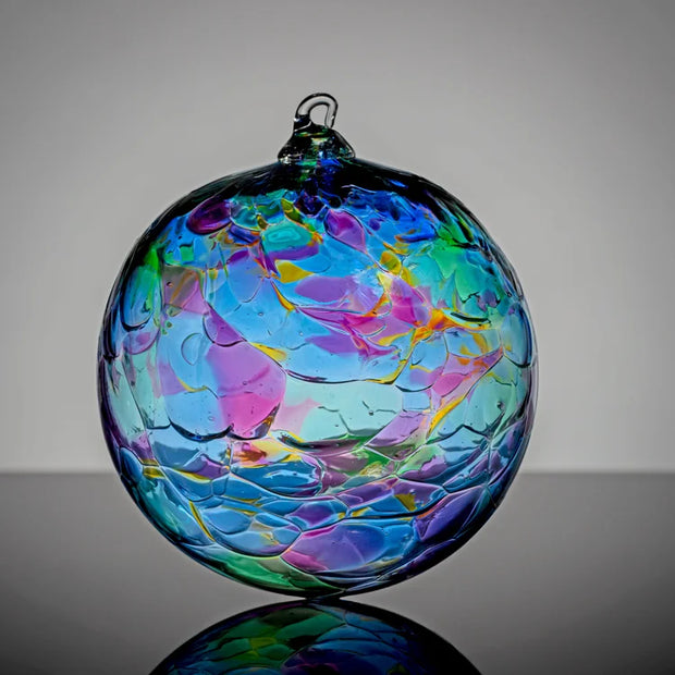 Hand Blown Glass Ornament (varying color/styles) - 1 pc