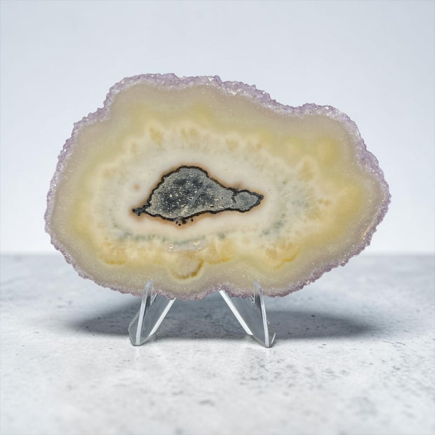 Rare Small Amethyst Stalactite Slice
