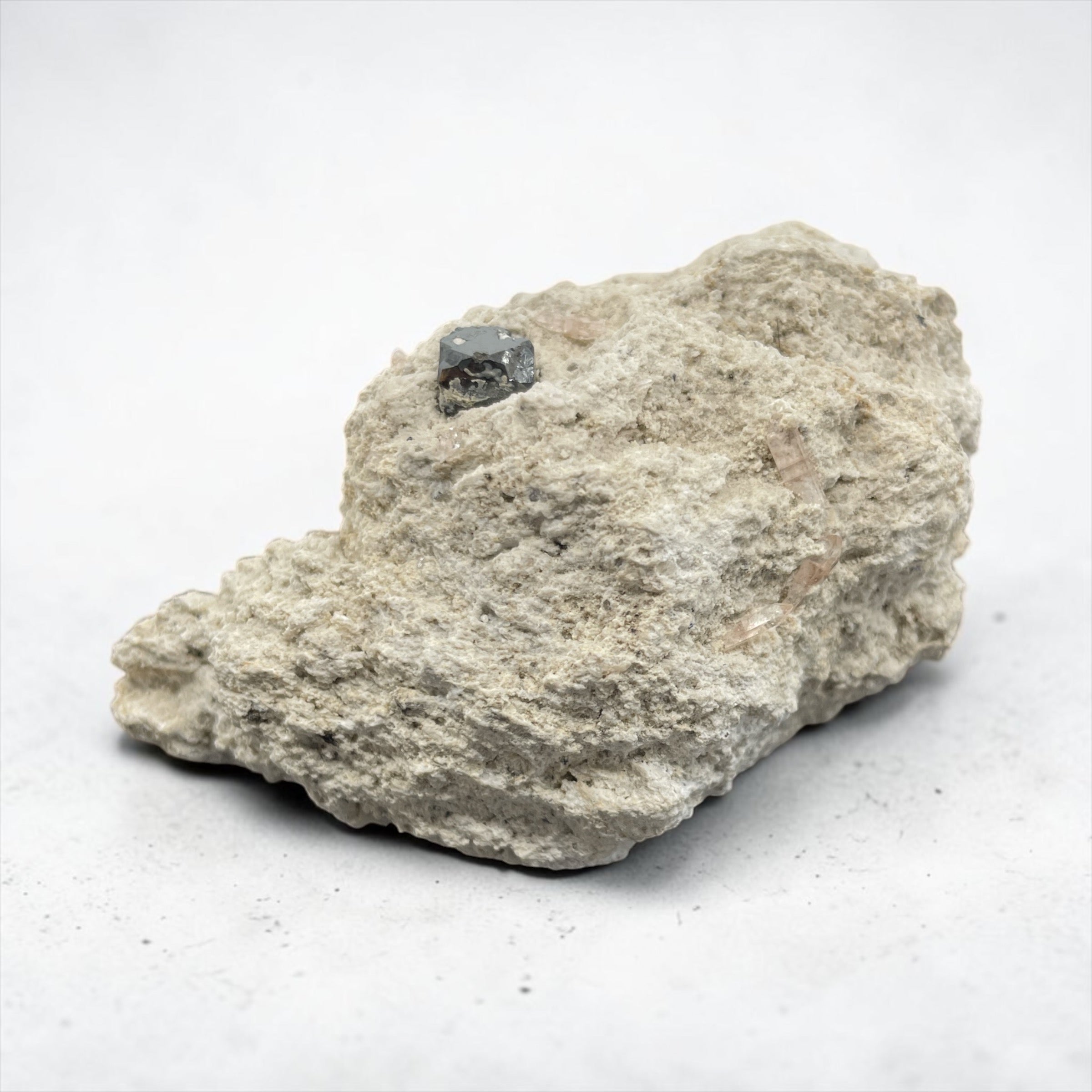 Rare Bixbyite w/ Pink Topaz Specimen