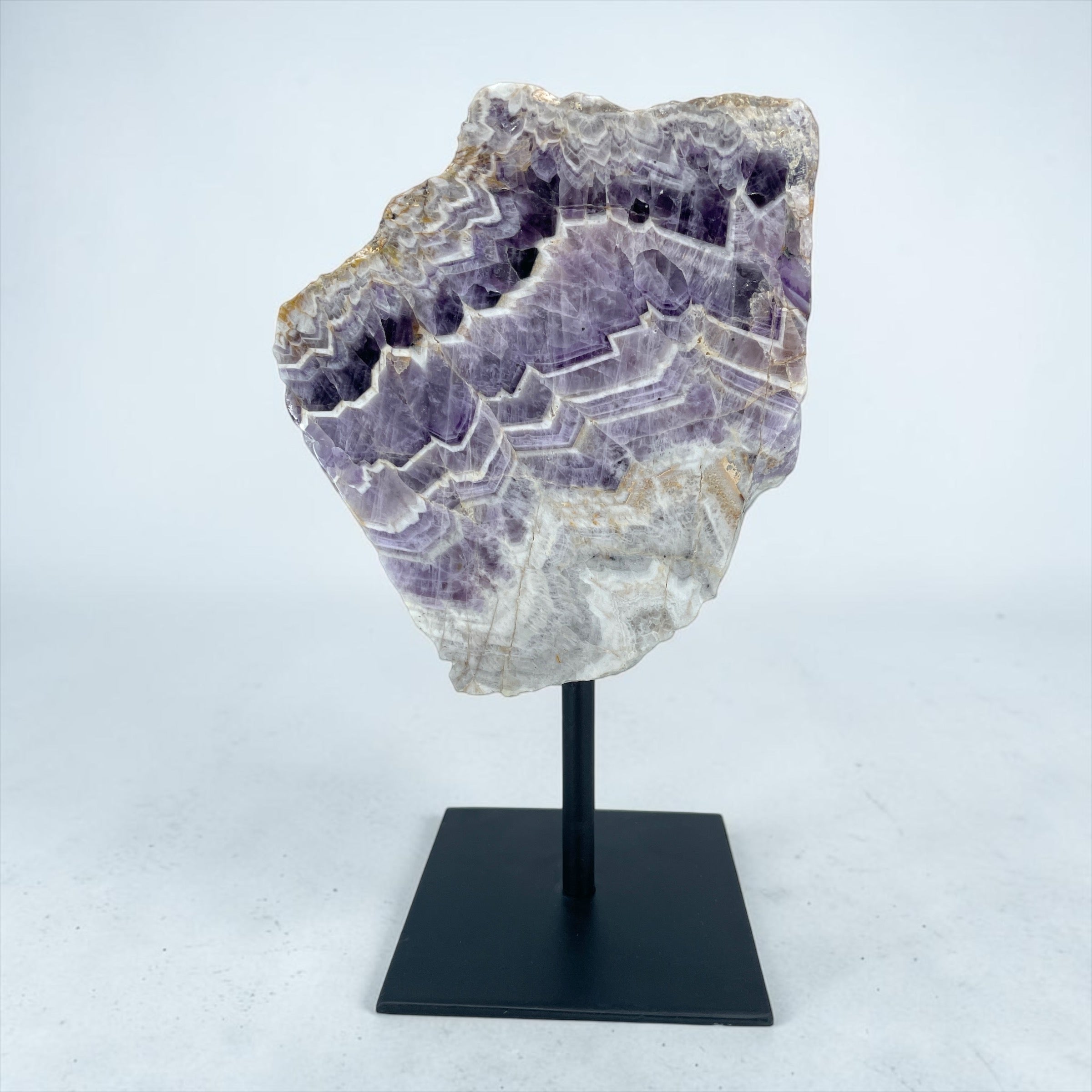 Chevron Amethyst on Metal Base A