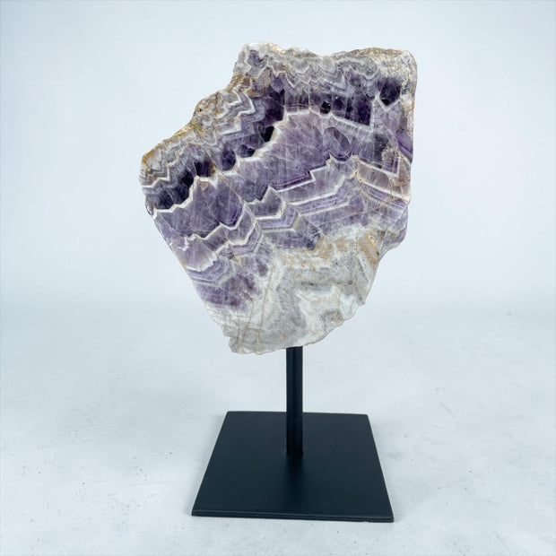 Chevron Amethyst on Metal Base A
