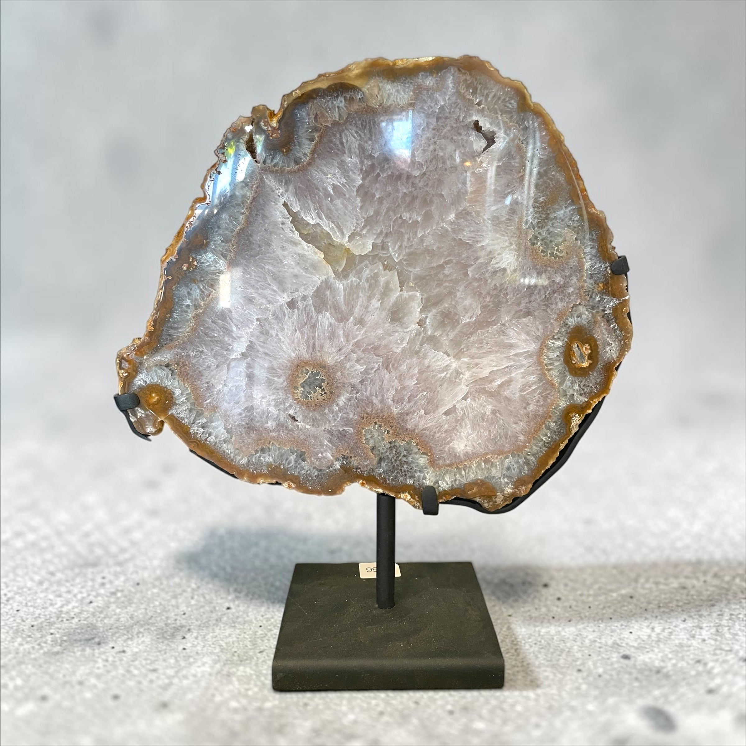 Large Agate Decor on Metal Stand - 14