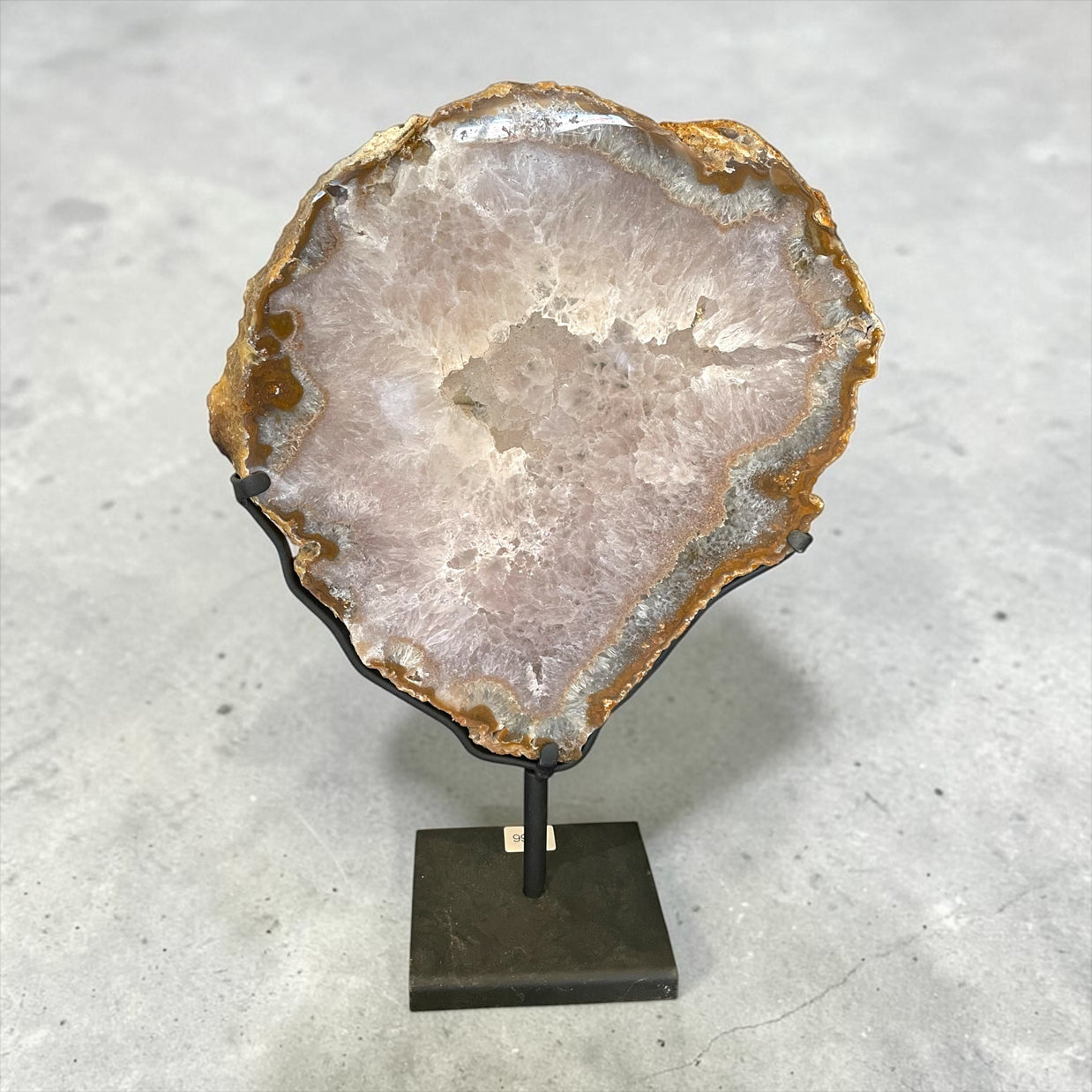 Large Agate Decor on Metal Stand - 18" w/ base