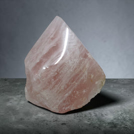 Rose Quartz Polished Point with rough base - 3.5