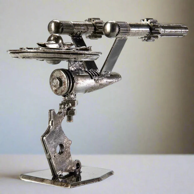 Enterprise Star Trek Inspired Recycled Metal Sculpture