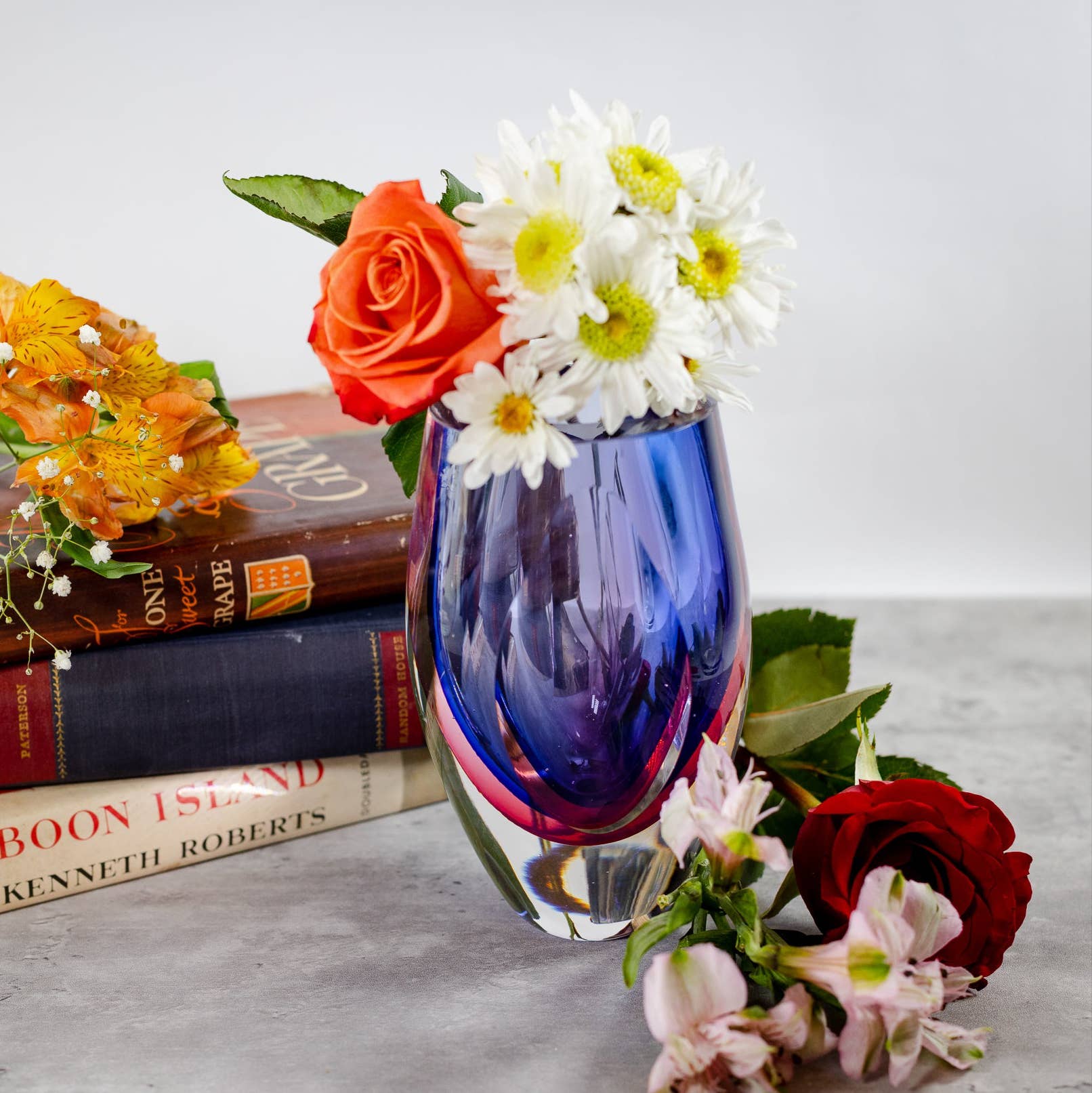 Astra  Murano Style Art Glass Violet  6