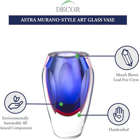 Astra  Murano Style Art Glass Violet  6