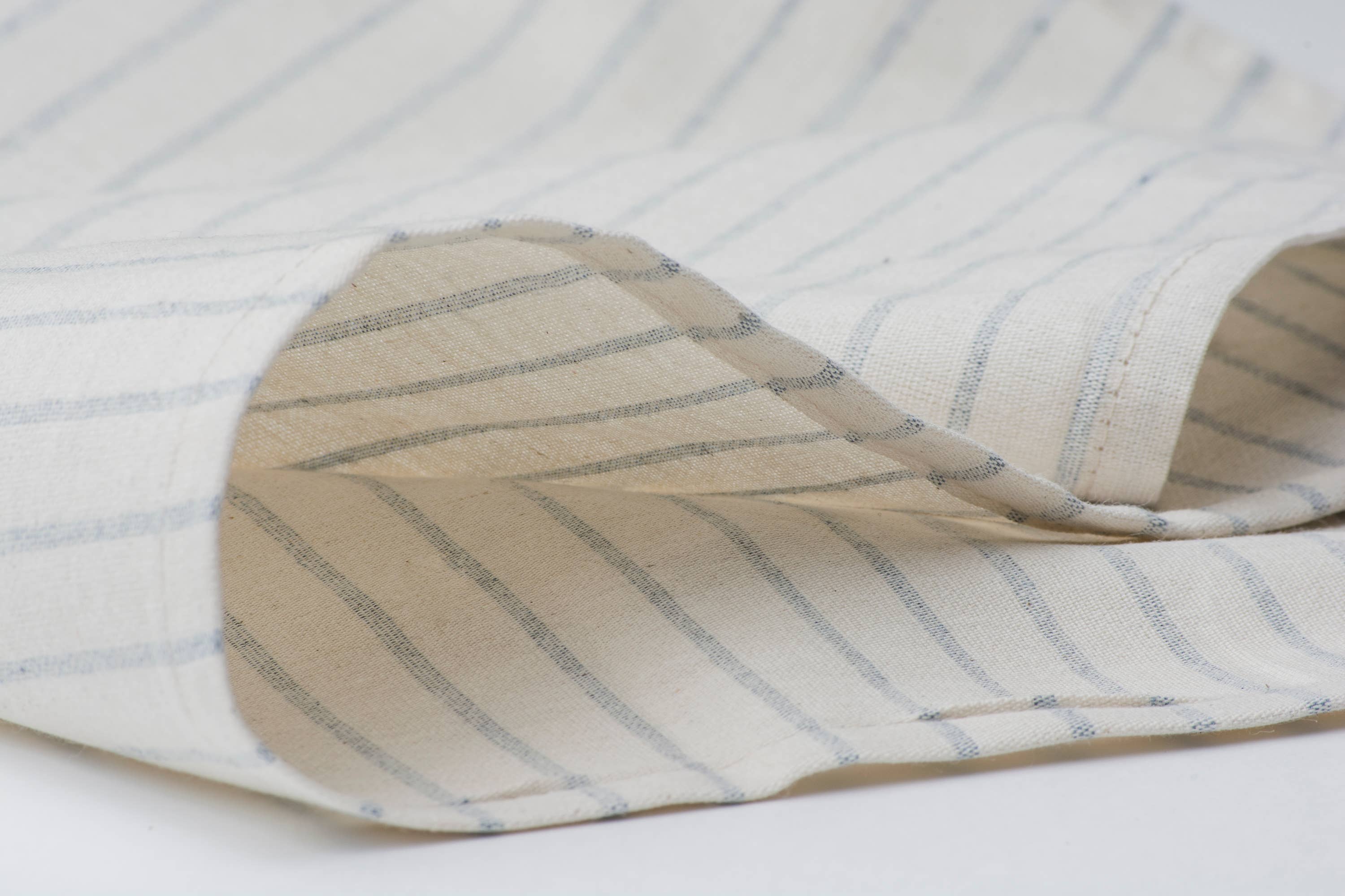 Natural Cloth Napkins with Modern Stripes – Upcycled Cotton