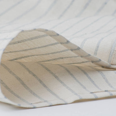 Natural Cloth Napkins with Modern Stripes – Upcycled Cotton